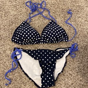 Blue polka boy bikini